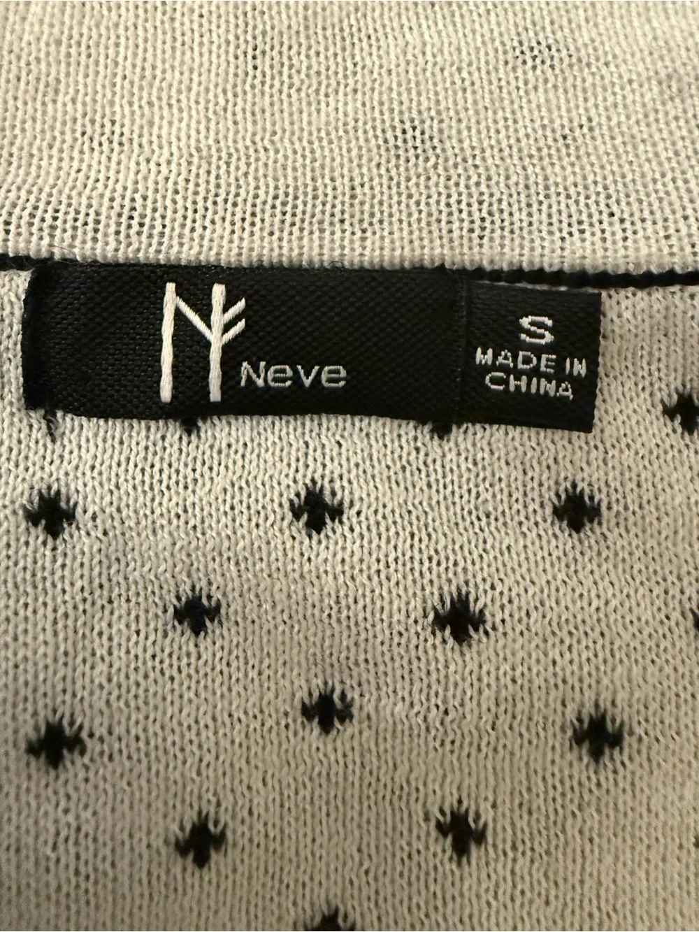 Neve Nordic Fair Isle Merino Wool Blend Full Zip Sweater Jacket Small
